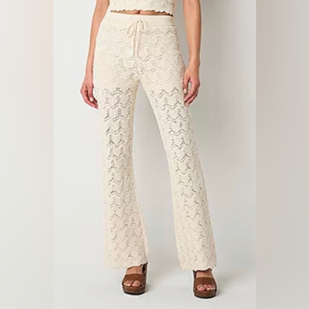 NEW Arizona-Crochet‎ Low Rise Straight Pull-On Pants